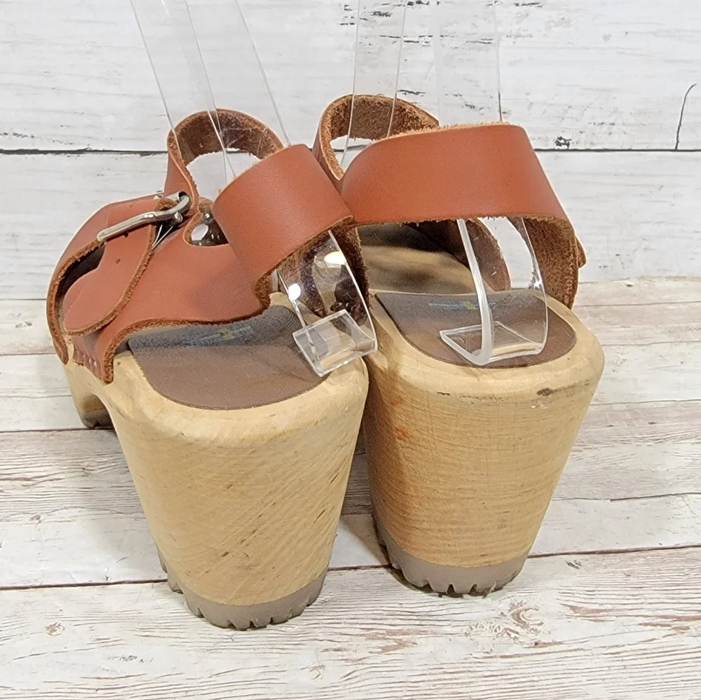 MIA Brown Leather Mules - Picture 3 of 11